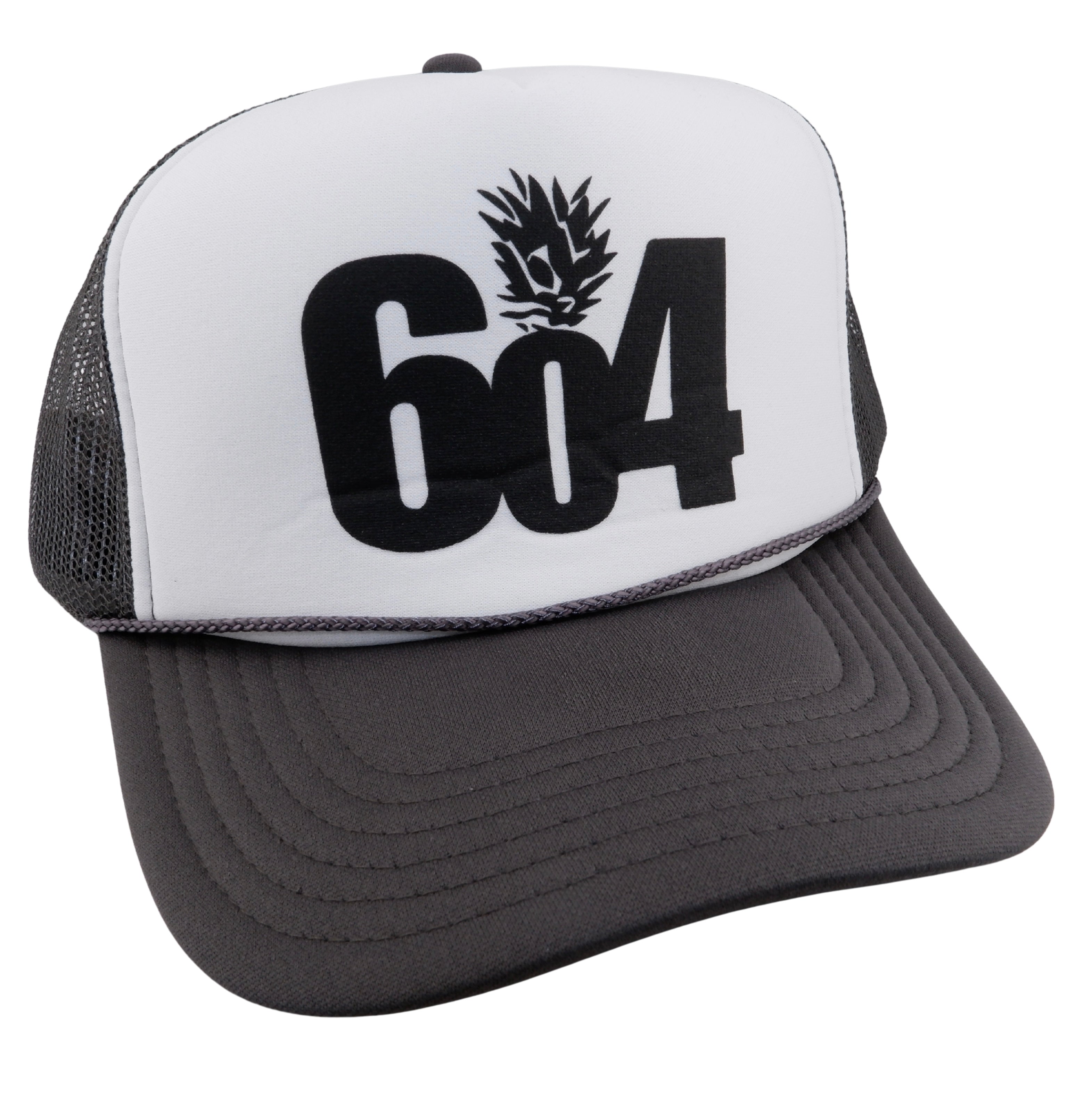 White/Charcoal 604 Trucker Hat