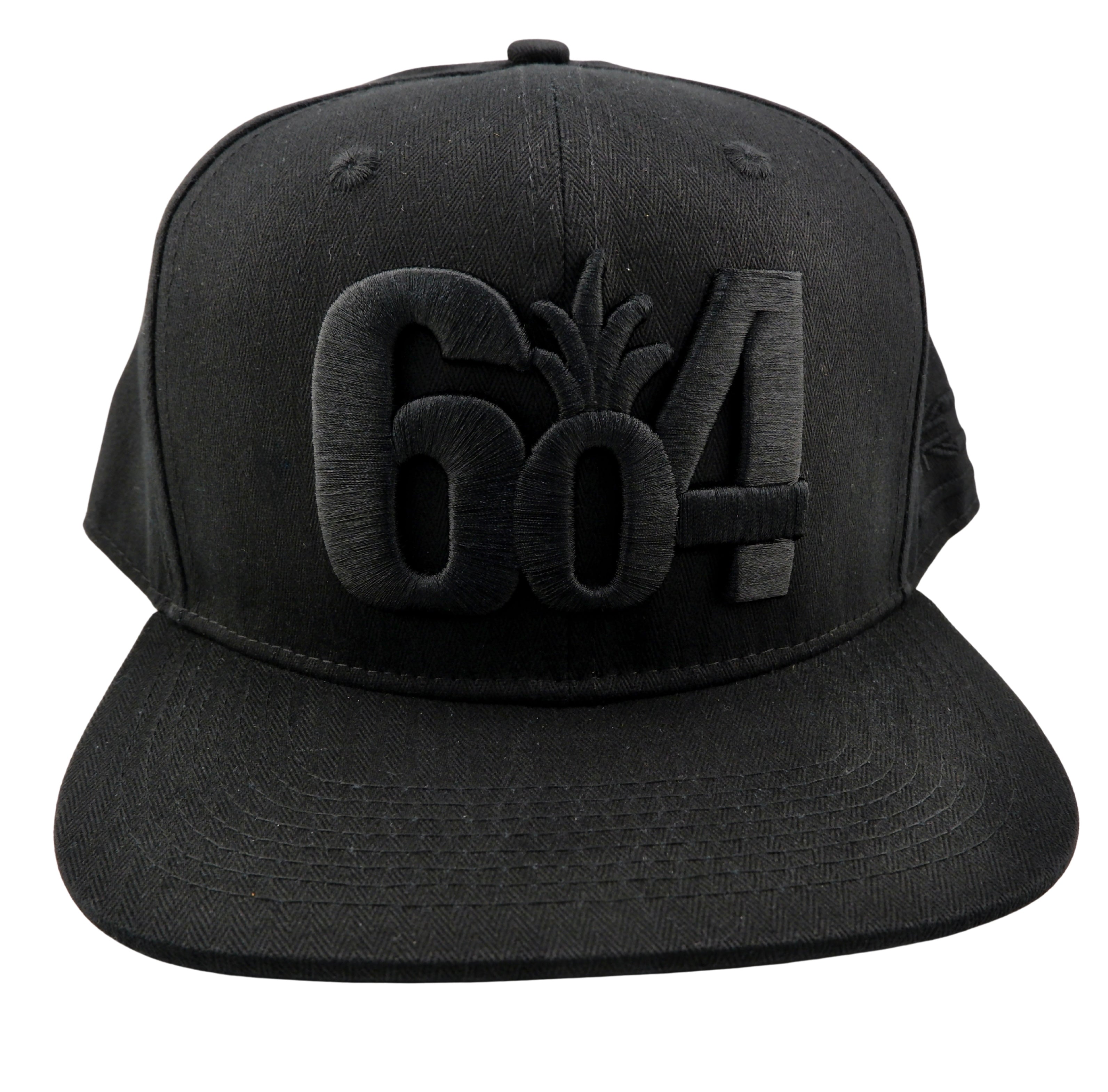 All Black 604 Flat Snapback