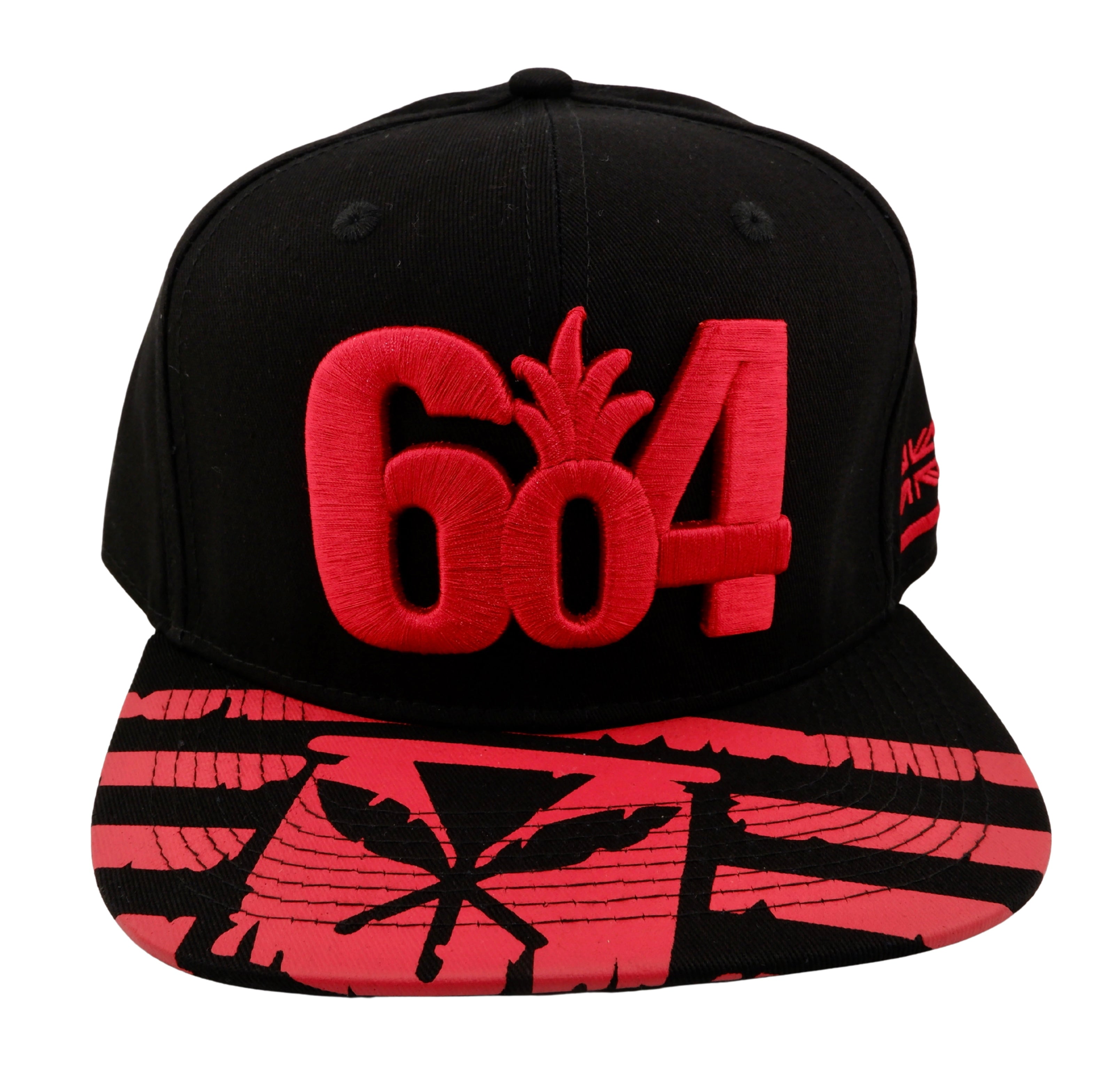 Black/ Red Maoli Flat Snapback