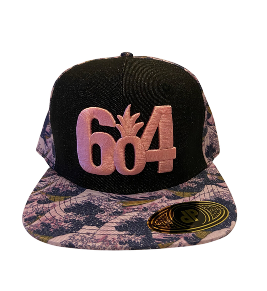 604 Light Pink & Denim Snapback