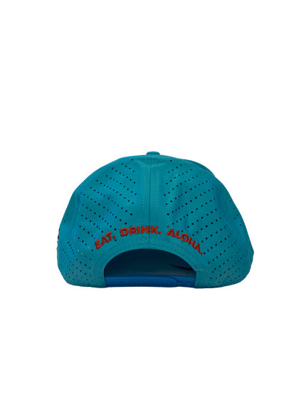 Football Hat - Teal/Orange