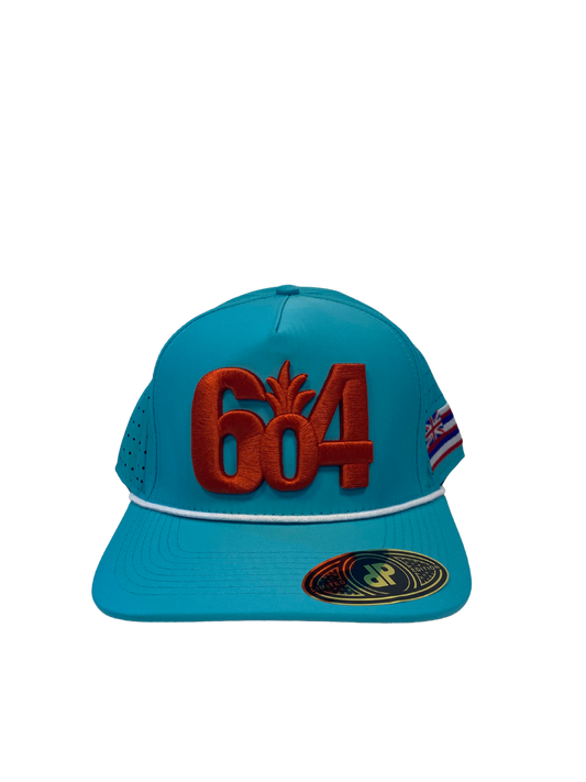 Football Hat - Teal/Orange